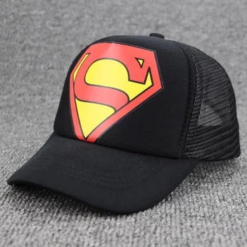 Дитяча кепка Тракер Супермен (Superman) з сіточкою Чорна, Унісекс