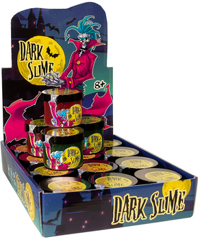 Слайм Strateg Dark slime з декором 100 г в ассортименті 12 шт в блоці (ROZ-BL-0003) (2300000697209)