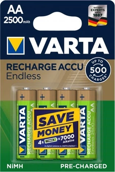 Акумулятор Varta Rechargeable Accu Endless AA 2500 маг BLI 4 шт NiMH