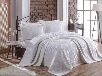 Покривало з наволочками Gardines Ezgi Cream 240 x 260 см