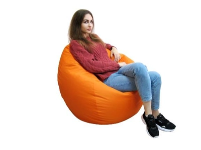 Кресло-мешок Груша с внутренним чехлом Mypufik размер М (110*90) Оксфорд 600ПУ Оранжевый-157