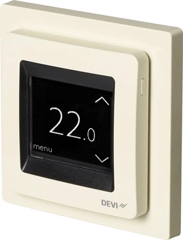Програмований терморегулятор з таймером і сенсорним дисплеєм DEVI DEVIreg Touch Ivory (140F1078)