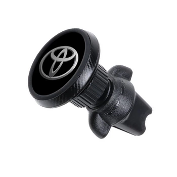 Магнітний тримач для телефону в авто на дефлектор Magnetic Phone Bracket з логотипом Toyota Чорний
