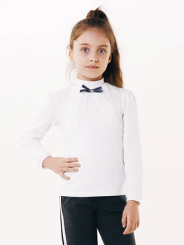 Школьная трикотажная блузка Smil 152 Белый 114645
