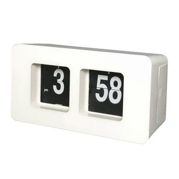 Часы перекидные Flip Clock Белые лофт