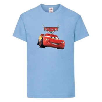 Футболка детская ТАЧКИ 007 (CARS) голубая (CAR lbl 007) 116 см