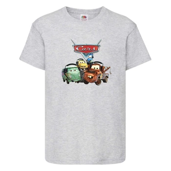 Футболка дитяча ТАЧКИ 005 (CARS) сіра (CAR gry 005) 128 см