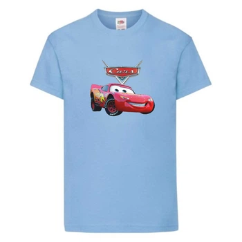 Футболка дитяча ТАЧКИ 001 (CARS) блакитна (CAR lbl 001) 104 см