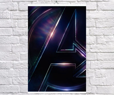 Постер BEGEMOT Мстители Супергерои MARVEL Логотип мстителей 40x61 см (1124028)