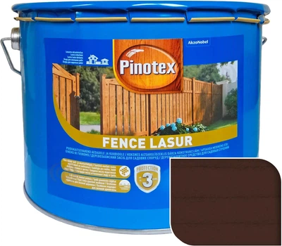 Лазур Pinotex Fence Lasur — матове водне просочення для дерева, лазурне, з декоративним ефектом, палісандр, 10 л (4740182719050)
