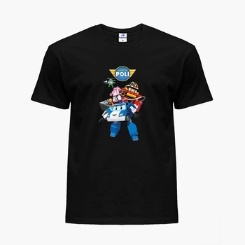 Детская футболка Робокар Поли (Robocar Poli) (25186-1619) 158-164 см Хлопок Черный