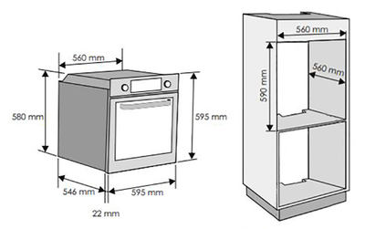 Электрический духовой шкаф haier hoq p16an5sx black inox