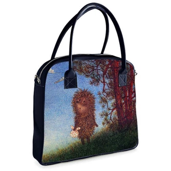Сумка женская большая Oxford Ежик в тумане 32x30x9 см