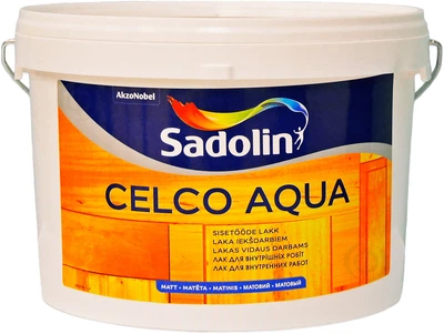 Матовый водный лак для стен и потолка Sadolin Celco Aqua 2.5 л (7391306074936)