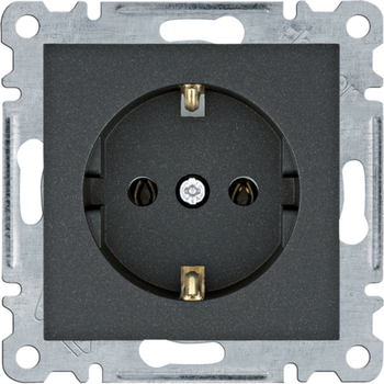 Розетка Hager Lumina-2, Черный, 16А/230В (WL1053)