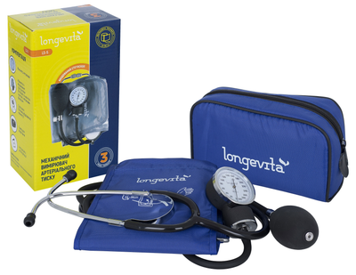 Механічний тонометр Longevita LS-5 (стетоскоп вбудований в манжету) (5929751)