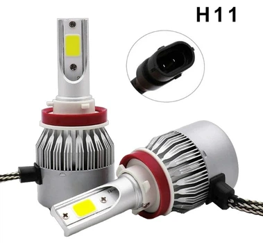 Комплект автомобільних LED ламп C6 H11 - Світлодіодні лампи, Автолампа, Ближнє, дальнє світло, Автосвітло
