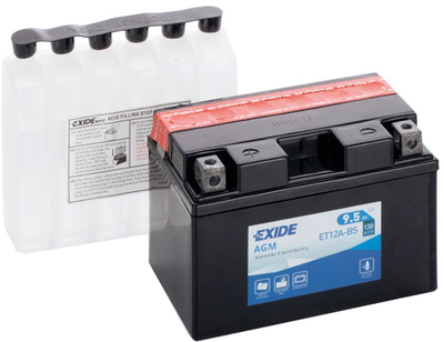 Мото аккумулятор Exide AGM 9.5 Ah (+/-) 130EN (ET12A-BS)