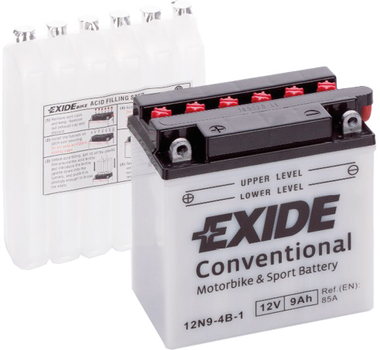 Мото аккумулятор Exide Conventional 9 Ah (+/-) 85EN (12N9-4B-1)