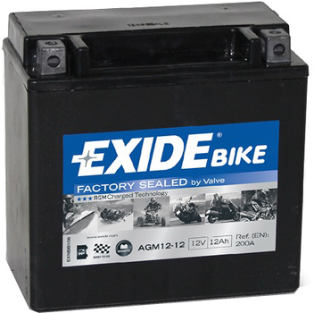 Мото аккумулятор Exide Ready AGM 12 Ah (+/-) 200EN (AGM12-12)