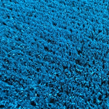 Декоративная искусственная трава Squash Flat 5 мм синяя ширина 2 м 5424