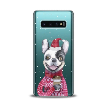Чехол силиконовый для Samsung (Собака Санта Клаус) Galaxy S9 самсунг галакси silicone case (767610556)