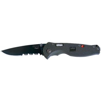 Ніж SOG Flash I Black Blade серрейтор Black (TFSA-97)