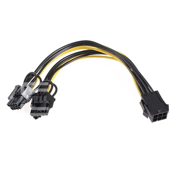 Розгалужувач живлення для відеокарт Ewell PCI-E 6pin to 8pin (6+2) , універсальний, 20 см (EW135)