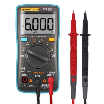 Мультиметр цифровой ZOYI ZT102 RM102 AN8002, автовыбор, True RMS