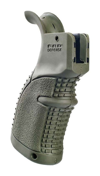 Рукоятка пистолетная FAB Defense AGR-43 прорезиненная для M4/M16/AR15. Цвет - оливковый