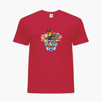Детская футболка Щенячий патруль (PAW Patrol) (25186-1607) 158-164 см Хлопок Красный