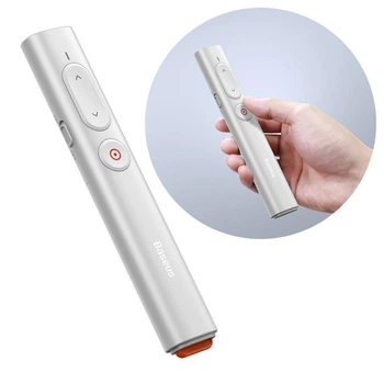 Лазерная указка-презентер Baseus Orange Dot PPT wireless Presenter для MacOS/Windows/Android white