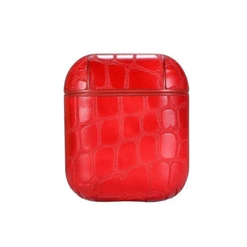 Чехол Croco для наушников AirPods Red