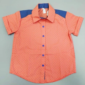Сорочка для хлопчика з коротким рукавом Gabbi 11292 86см Персиковий