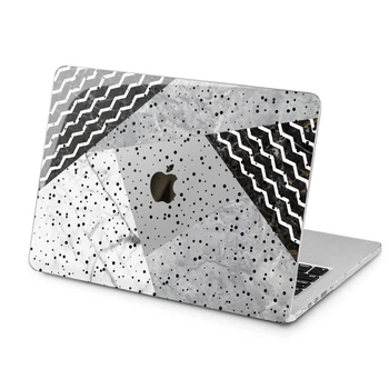 Чехол пластиковый для Apple MacBook (Черное и белое) Air 13 A1369/A1466 макбук эйр