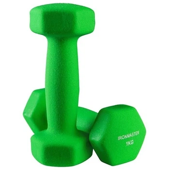 Гантели IronMaster, неопрен, 1 кг х 2 шт, салатовый (IR92024-21)
