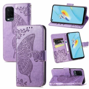 Чехол-книжка с рисунком UniCase Butterfly Pattern для OPPO A54 - Light Purple