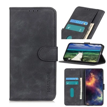 Чохол-книжка з застібкою KHAZNEH Retro Wallet для Xiaomi Redmi 10 / 10 (2022) / 10 Prime - Black