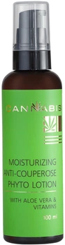 Увлажняющий антикуперозный фитолосьон Cannabis с экстрактом Алоэ Вера, витаминами А, Е, F и экстрактом каннабиса 100 мл (4820218624517)