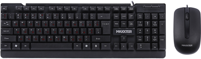 Комплект проводной Maxxter USB Black (KMS-CM-01-UA)