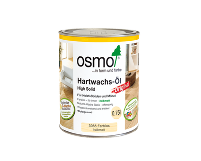 Масло с твердым воском OSMO HARDWACHS-OL ORIGINAL для пола и изделий из древесины 3065-полуматовое 0,75л
