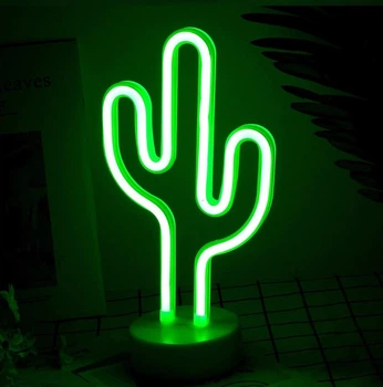 Ночник неоновый LED Кактус Angel