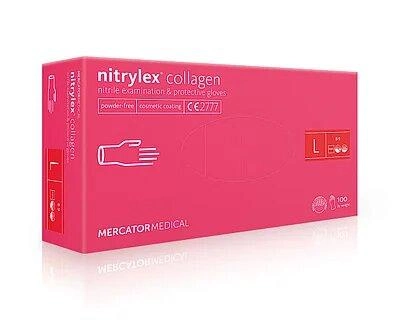 Перчатки Нитриловые Неопудренные MERCATOR MEDICAL Розовые L (100 шт)