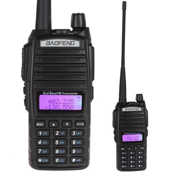 Рация Baofeng UV-82 5Watt + Гарнитура Baofeng с двойной кнопкой РТТ