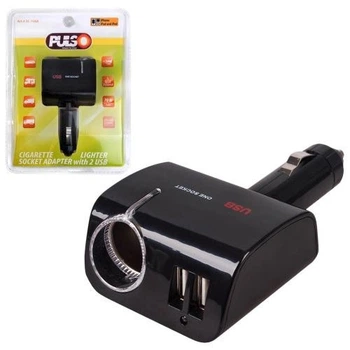 Разветвитель прикуривателя PULSO 1 выход + 2USB 2100mA 12/24V SC-1068 изм. угол (SC-1068)