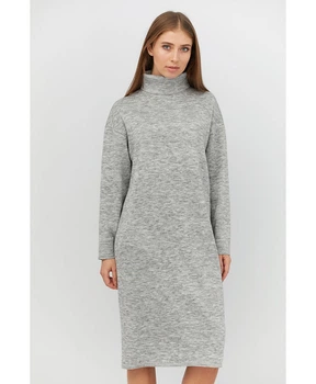 Платье вязаное Knitwear Миди S Серый меланж