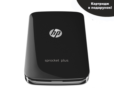 Фотопринтер портативний HP Sprocket Plus Photo Print Black + Набір паперу в Подарунок!