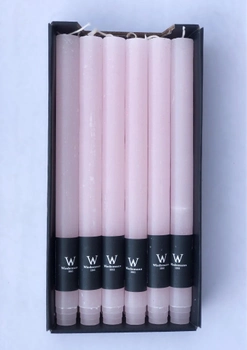 Свечи хозяйственные нежно-розовые - набор 12 штук