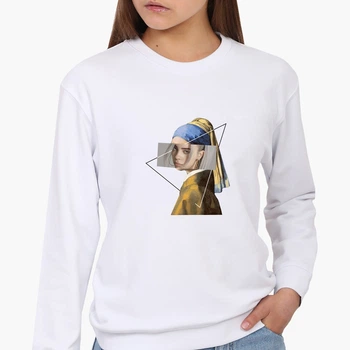 Свитшот женский Билли Айлиш (Billie Eilish) (8771-1206) Белый XXL