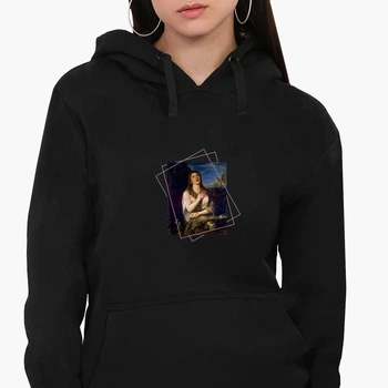 Худи женский Мария Магдалена в маске (Mary Magdalene in mask) Черный (8921-1413) M